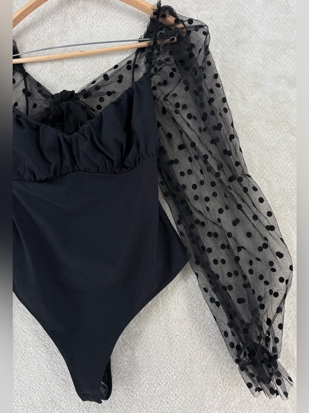 NWT Free People Molly At Midnight Bodysuit, Black - Picture 6 of 16